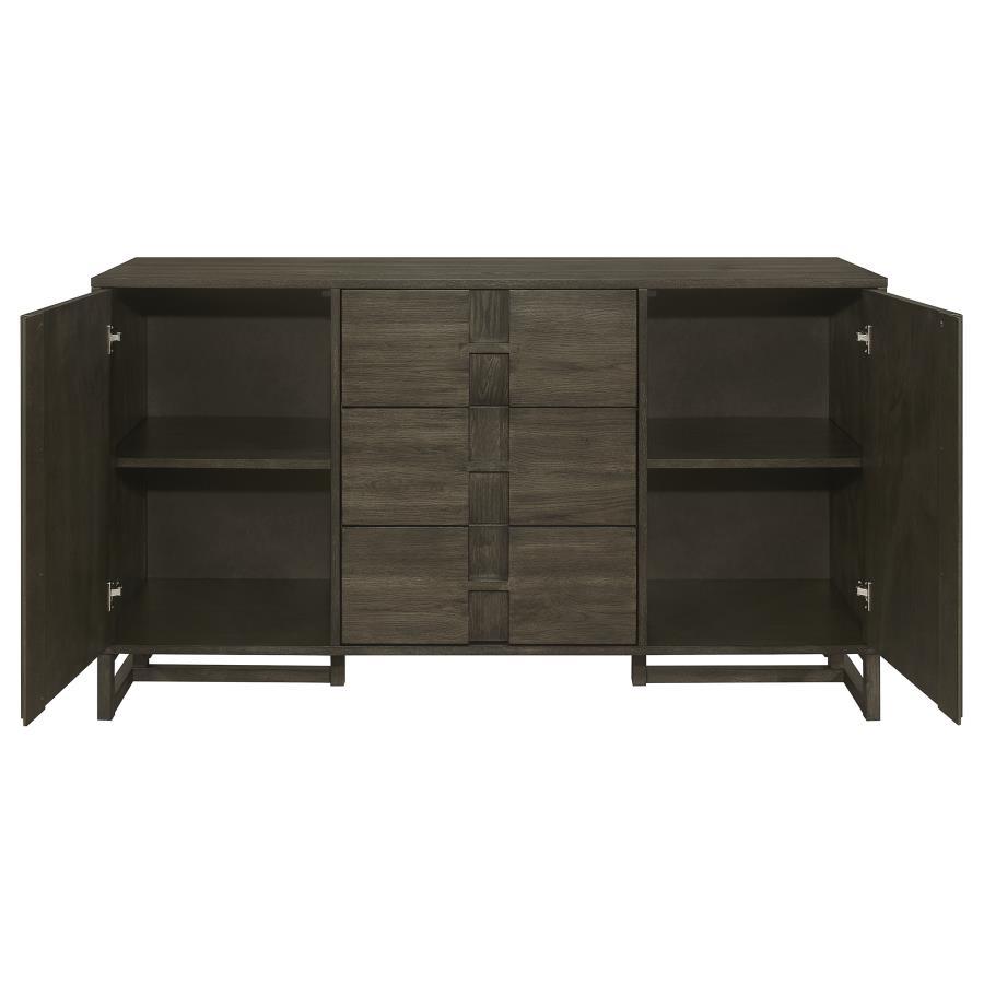 Coaster Fine Furniture Kelly - 3-Drawer Storage Dining Sideboard Buffet - Dark Gray | Meri Furniture
