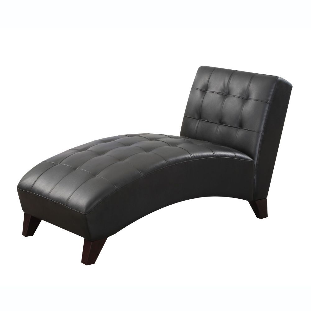 ACME The Anna lounge chaise features PU for comfort and style as well as stylish arch seat and tufted design for an elegance modern look. | Meri Furniture