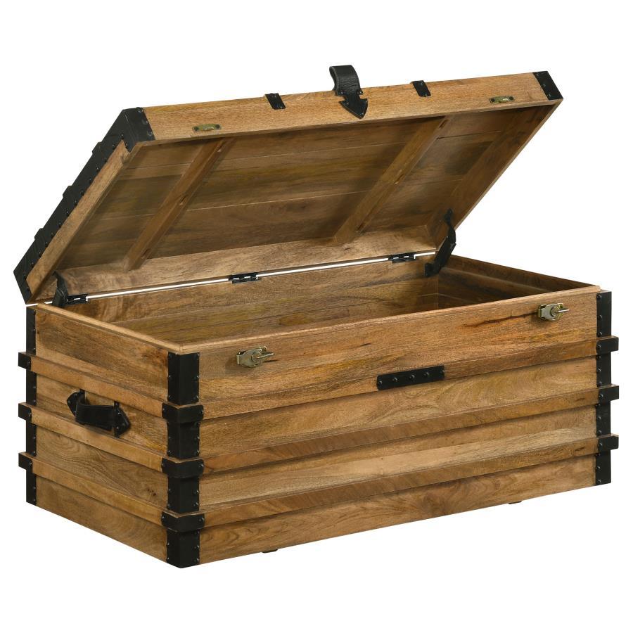 Coaster Fine Furniture Simmons - Wood Storage Trunk - Natural And Black | Meri Furniture