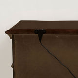 Theodor - Nightstand With USB Plug - Brown Cherry