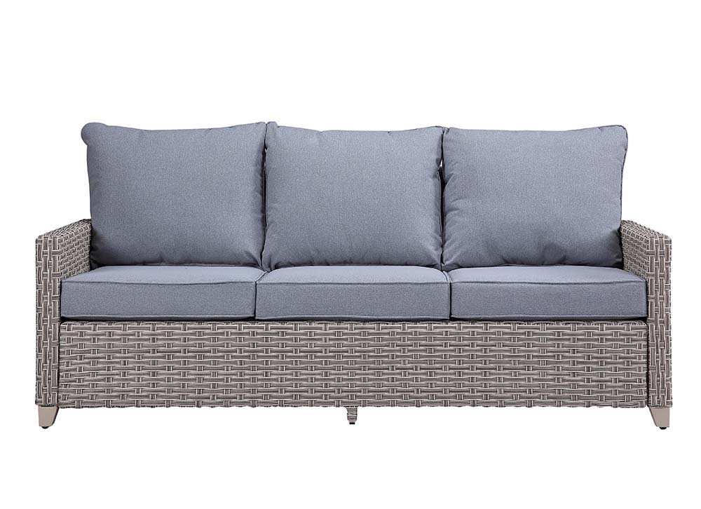 ACME Greeley - Patio Set - Gray Fabric & Gray Finish | Meri Furniture