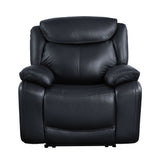 Ralorel - Recliner - Black Top Grain Leather