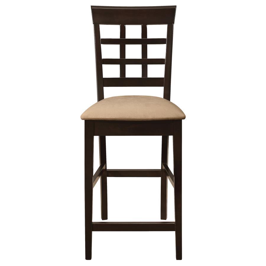 Coaster Fine Furniture Gabriel - Lattice Back Counter Chair (Set of 2) - Cappuccino | Meri Furniture
