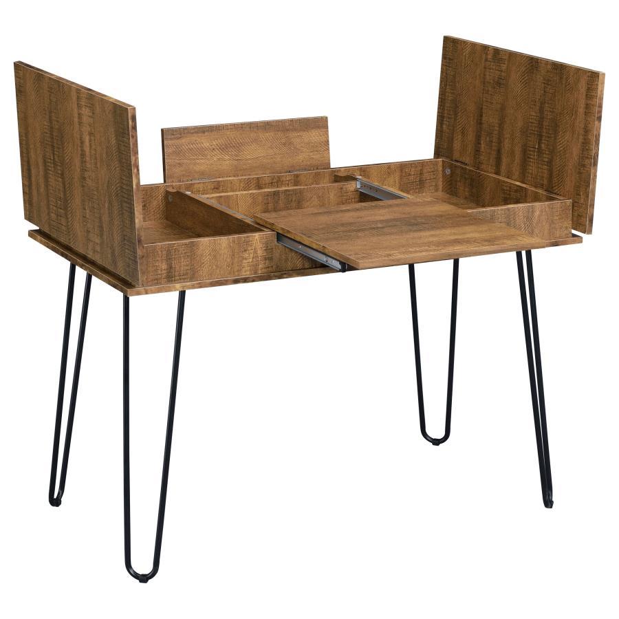 Coaster Fine Furniture Sheeran - Writing Desk With Storage - Rustic Amber | Meri Furniture