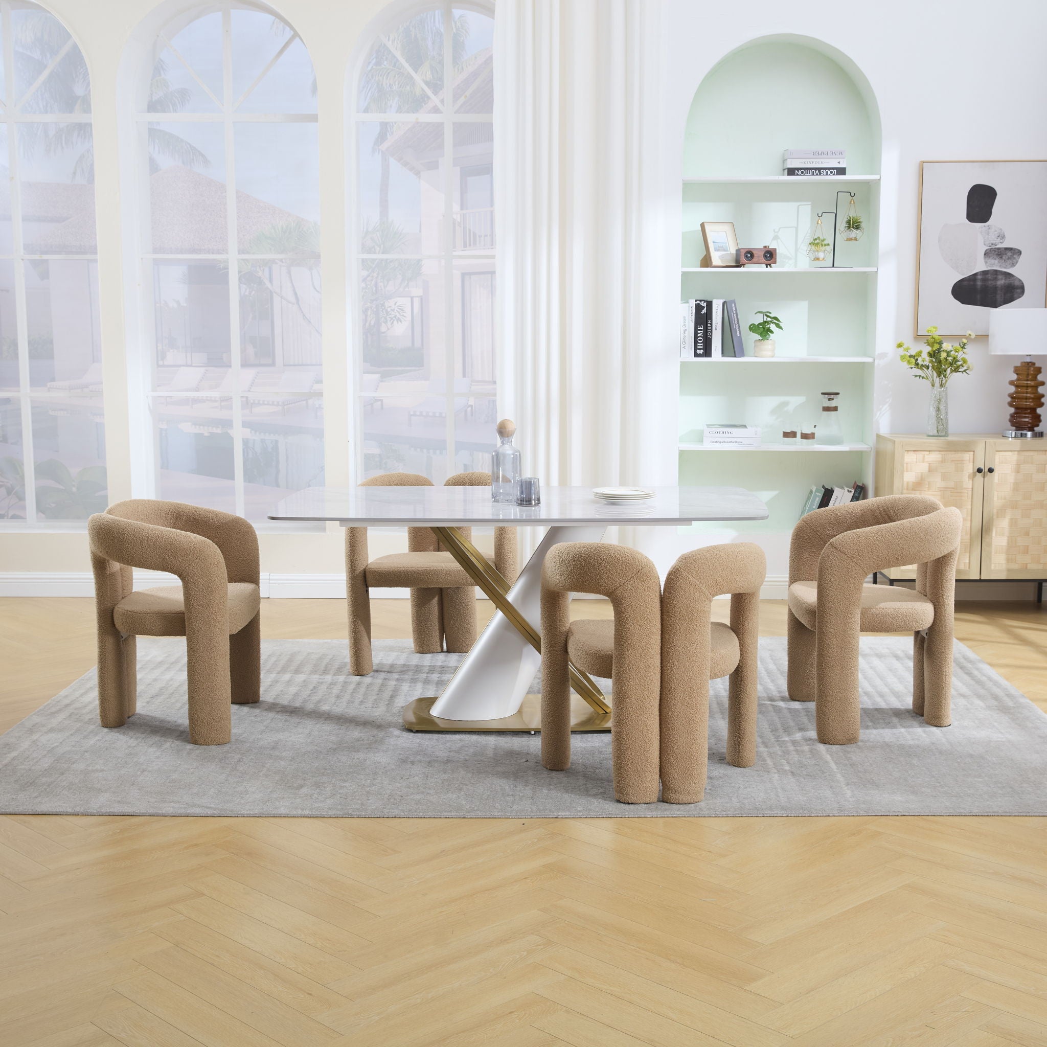 Coolmore Contemporary Designed Accent / Dining Chair With Armrests