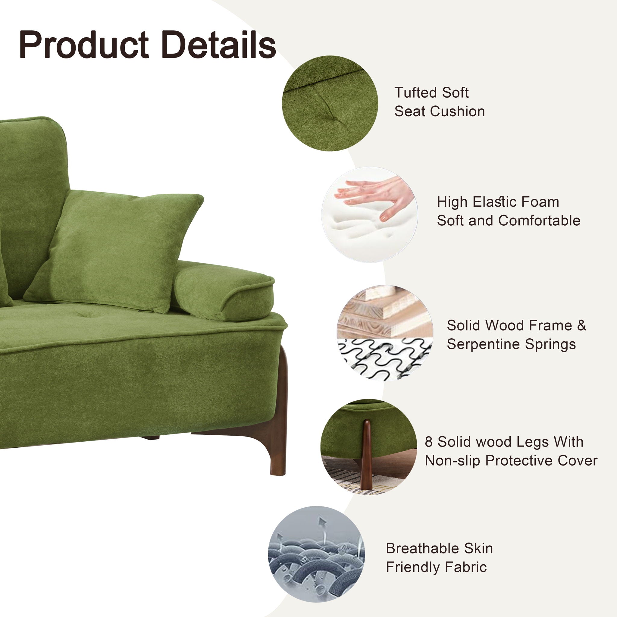 Comfortable Deep Seated Sofa With Pillows