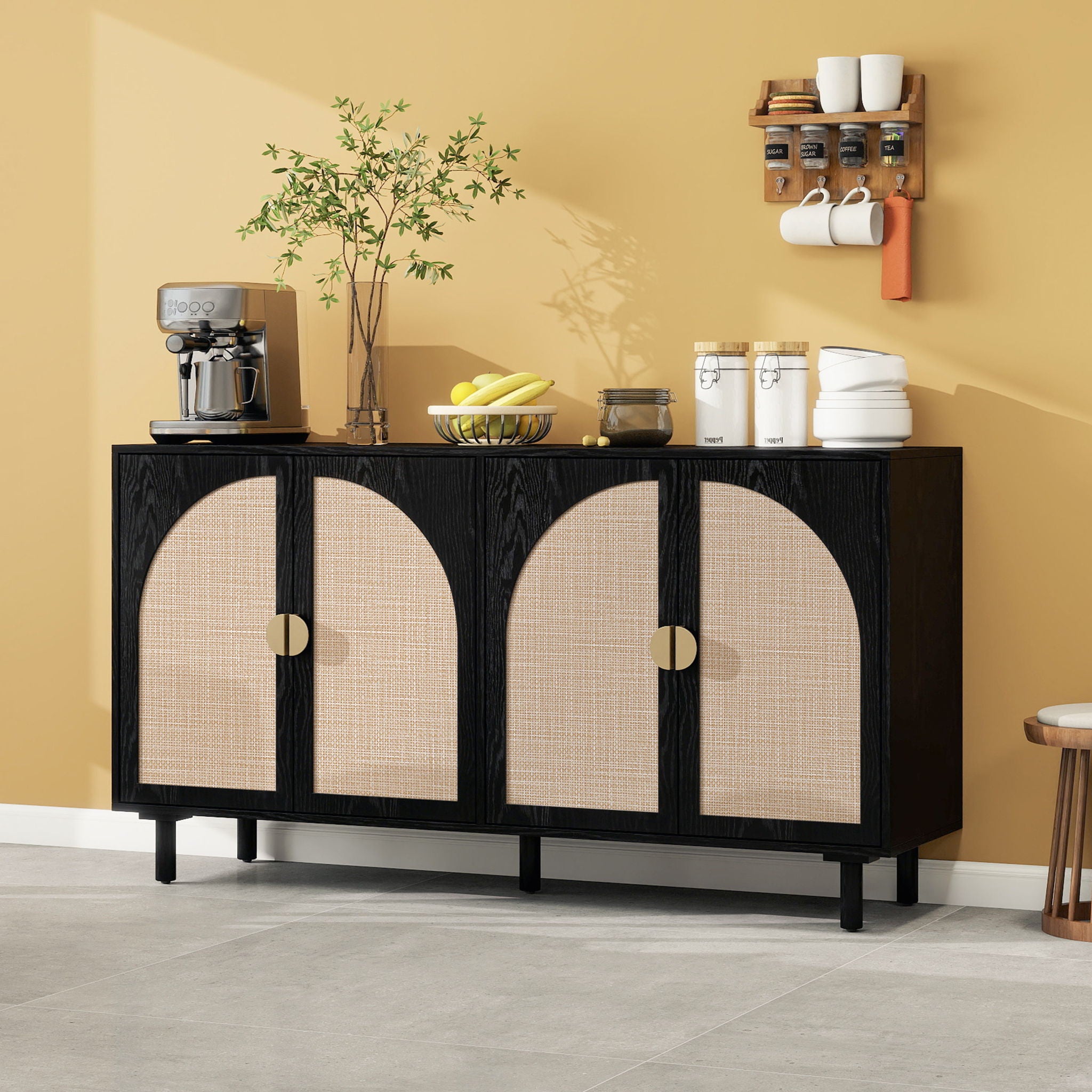 4 Door Cabinet, Customizable Storage System