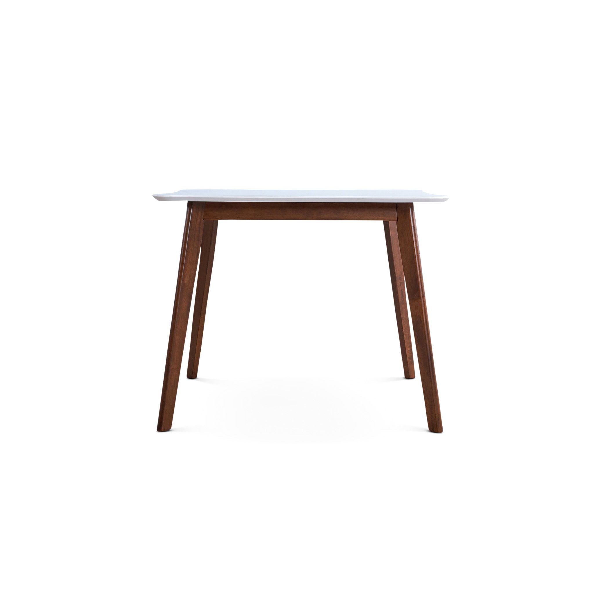 Benton - Modern Top Dining Table - Brown / Walnut Brown / White