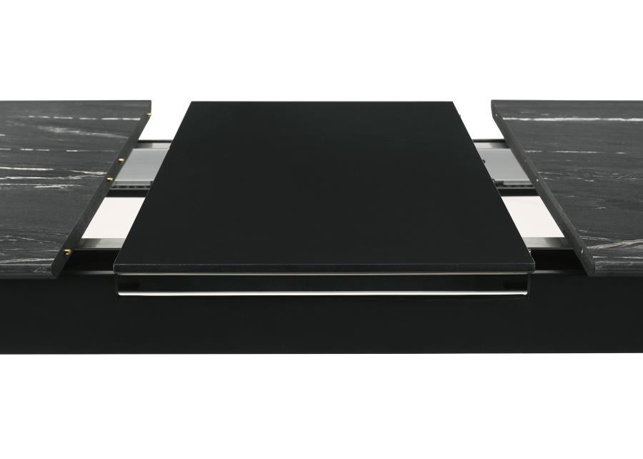 Crestmont - Extension Dining Table Faux Marble - Black