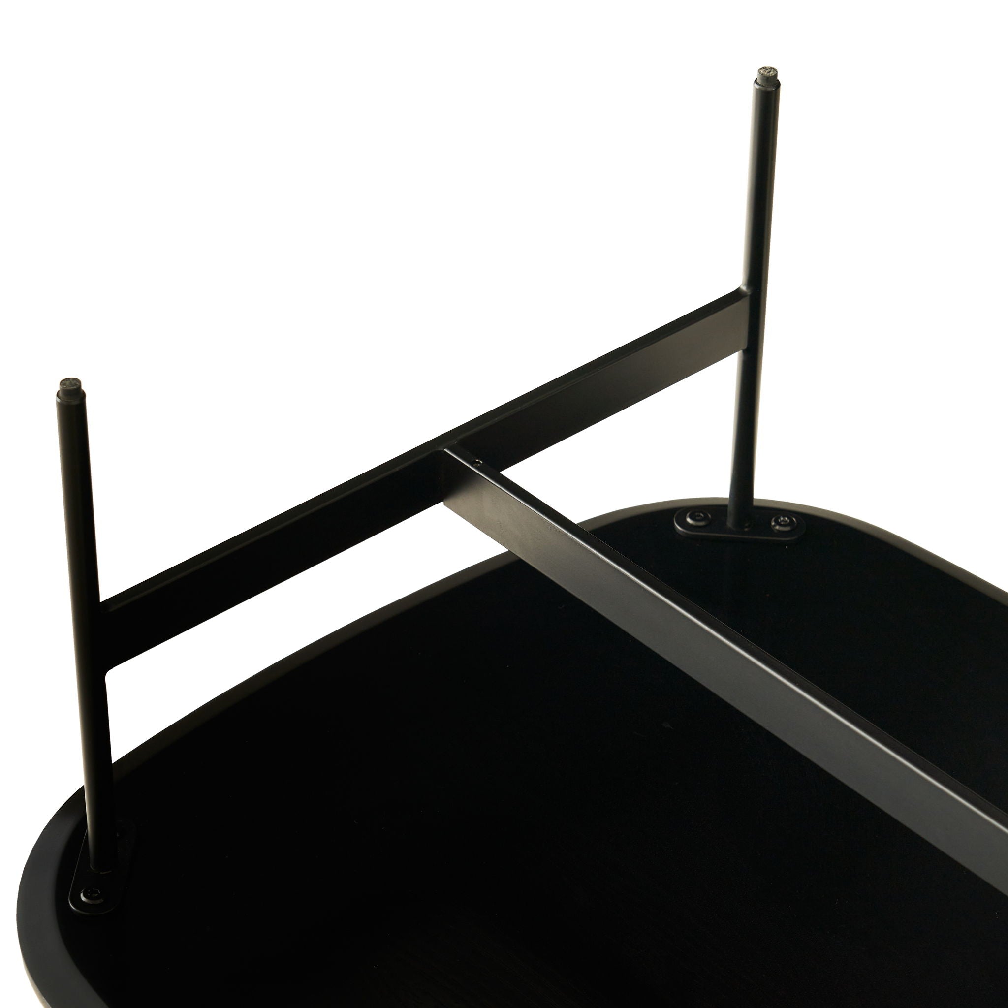 Modern Rectangular Rock Plate Coffee Table Open Space Design Golden Metal Frame Minimalist Living Room Center Table For Lounge Office - Black White