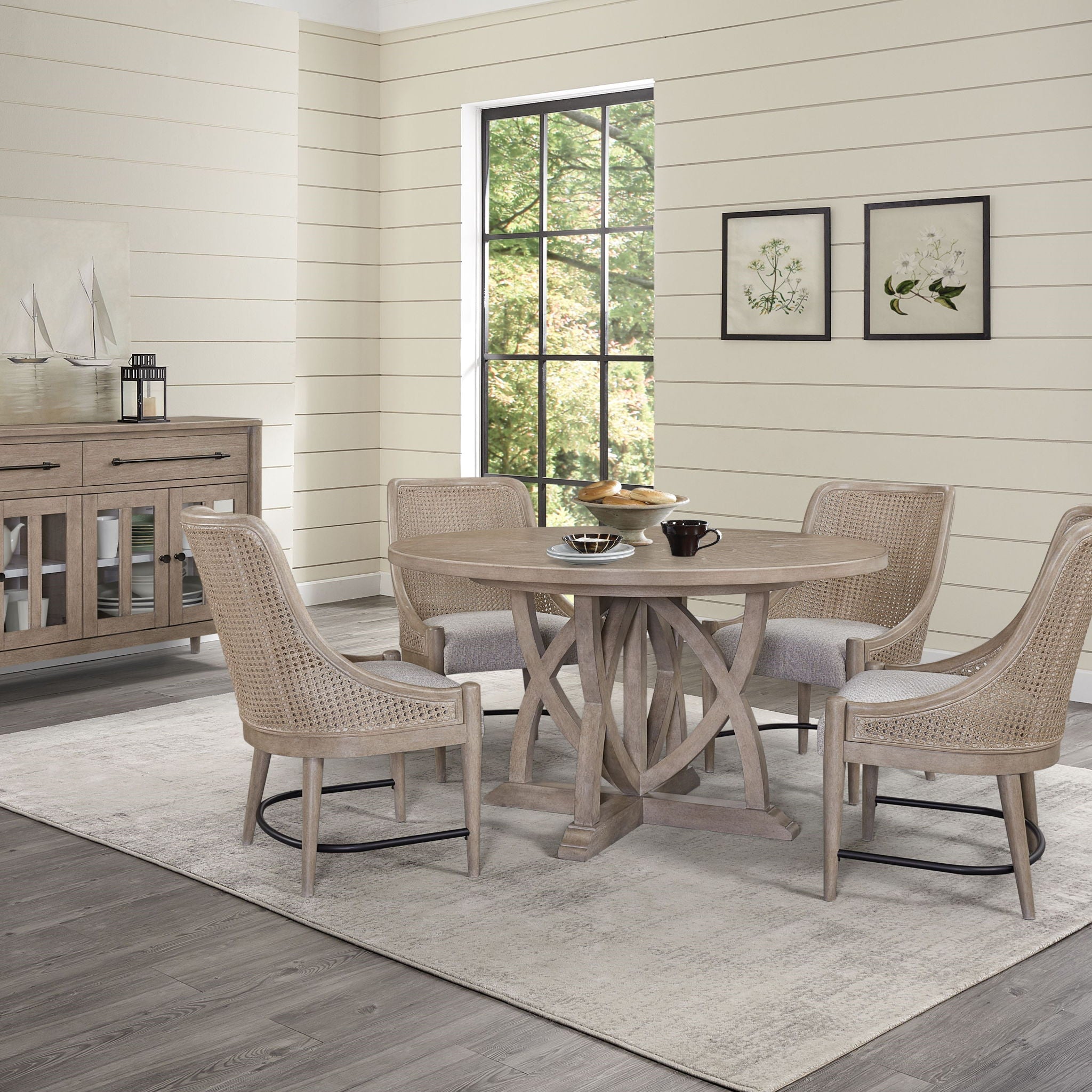 Round Dining Extendable Dining Table - Sand