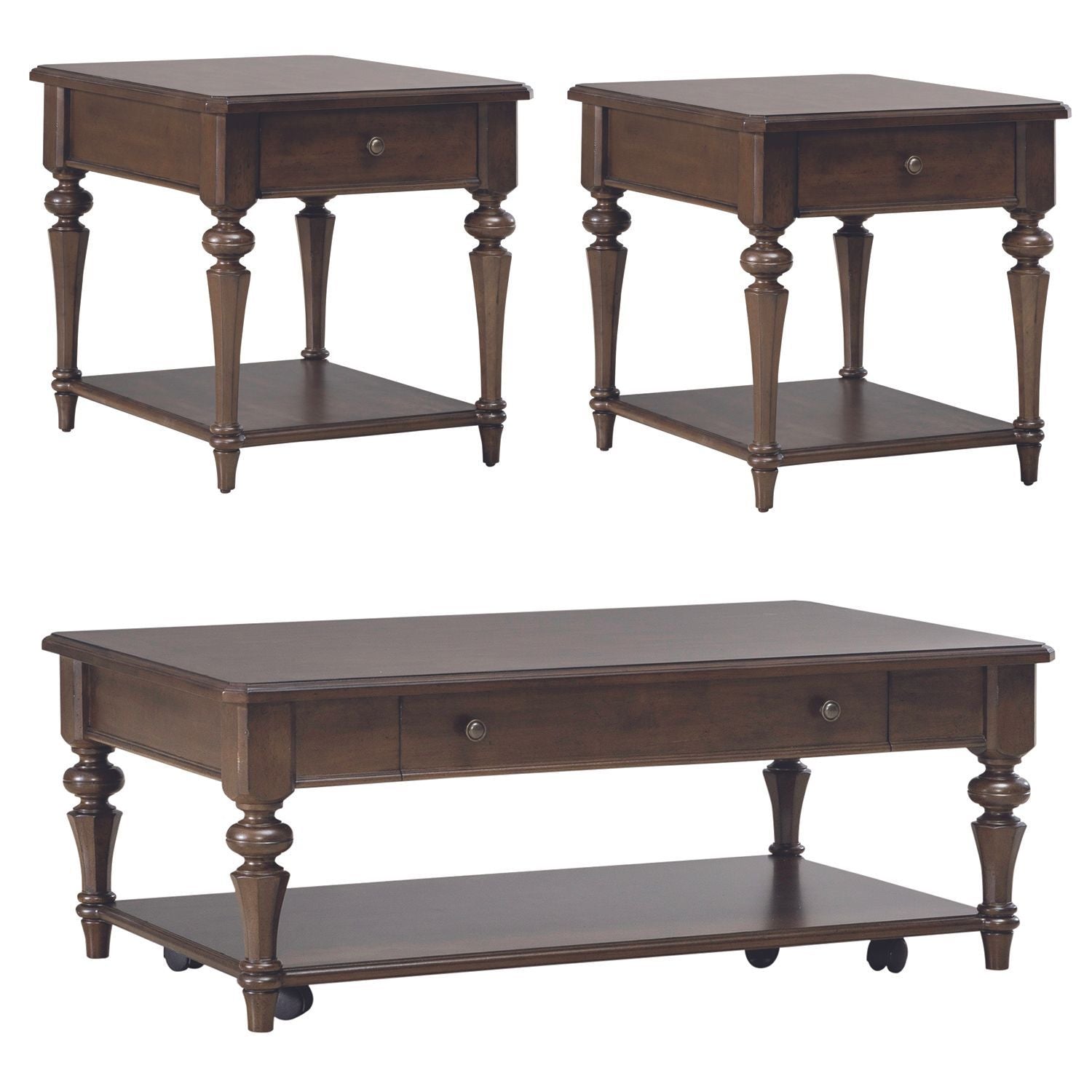 Arden Road - 3 Piece Table Set - Satin Cherry