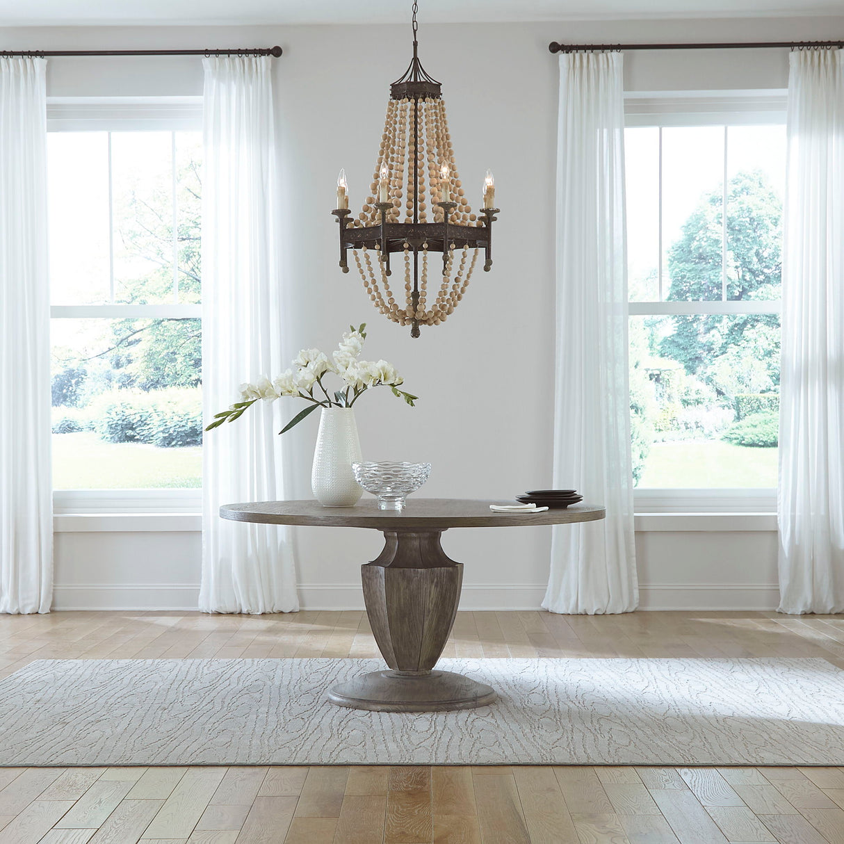 Liberty Furniture Westfield - Pedestal Table Set - Dark Brown | Meri Furniture