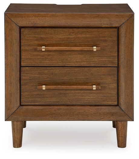 Lyncott - Brown - Two Drawer Night Stand