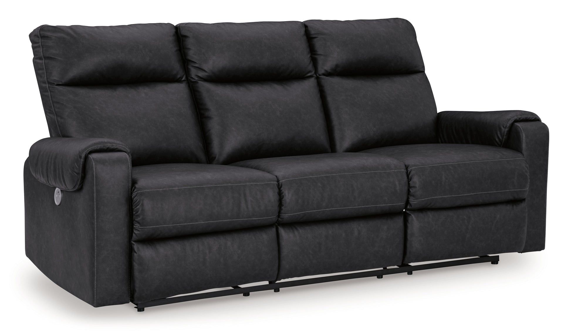 Signature Design by Ashley® Axtellton - Carbon - Power Reclining Sofa | Meri Furniture