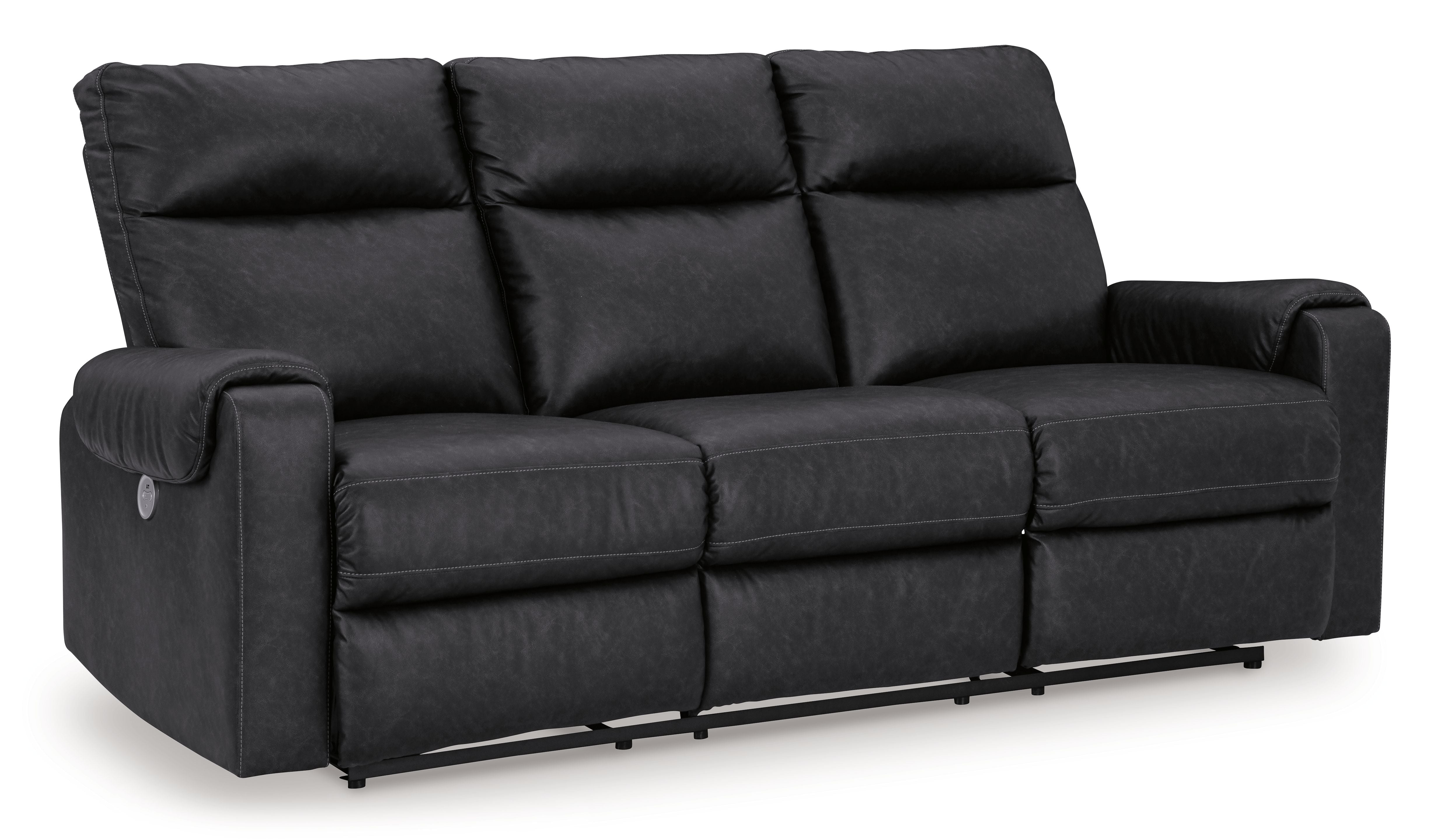 Signature Design by Ashley® Axtellton - Carbon - Power Reclining Sofa | Meri Furniture