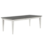 Katia - Dining Table With Leaf - Rustic Gray & Weathered White