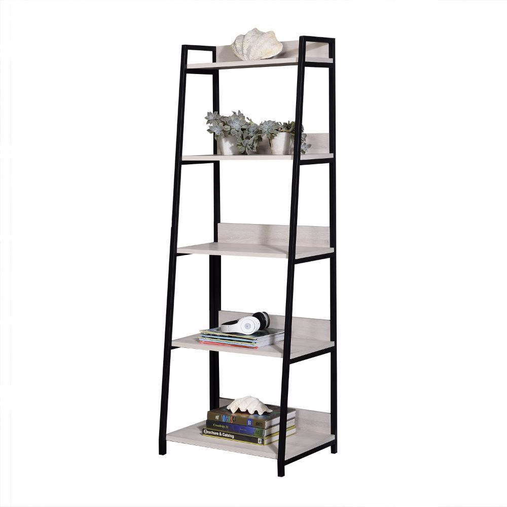 ACME Wendral - Bookshelf - Natural & Black | Meri Furniture