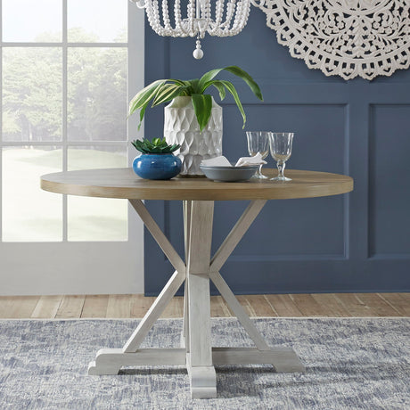 Liberty Furniture Lakeshore - Single Pedestal Table | Meri Furniture