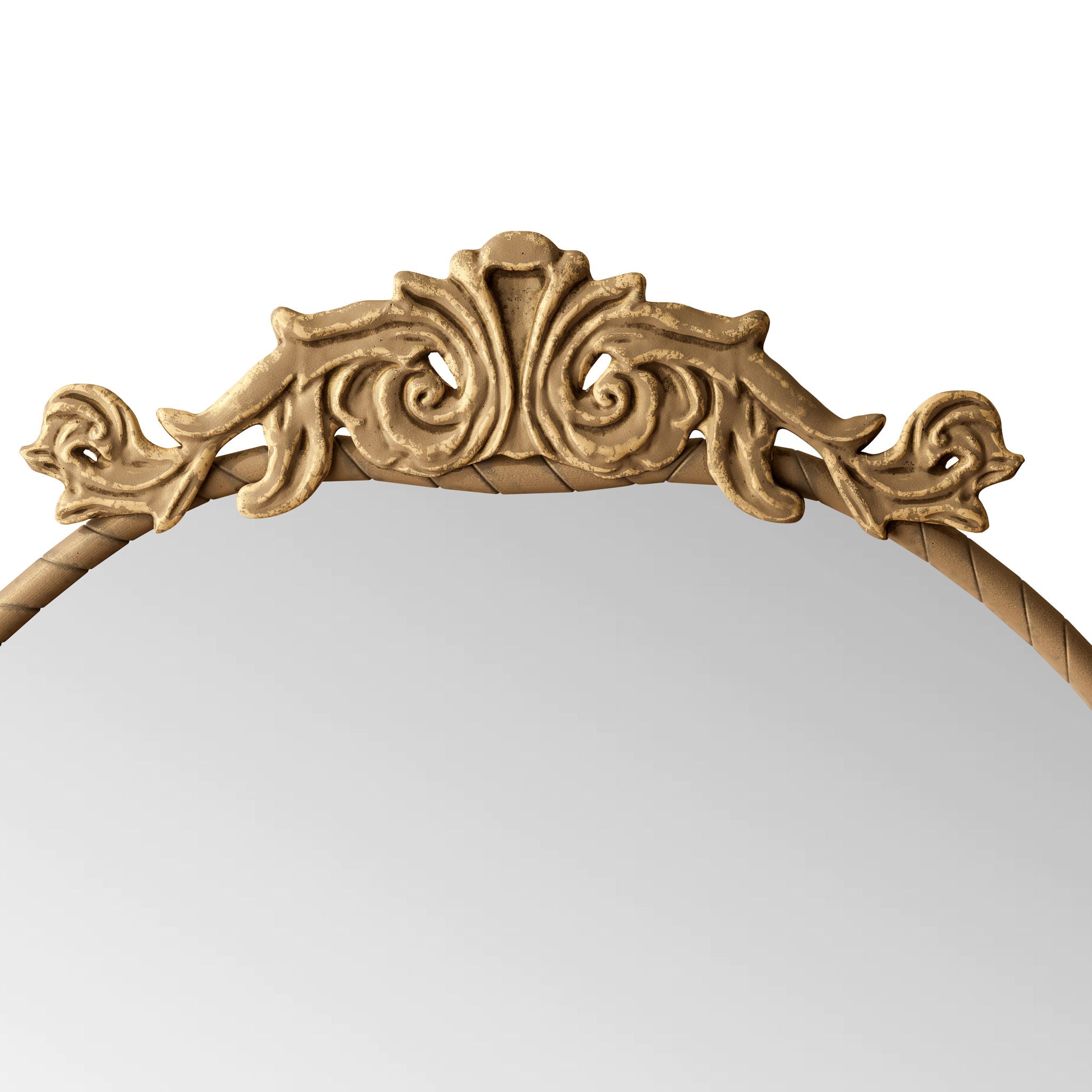 Vintage Arched Full Body Mirror, Wall Mounted For Living Room