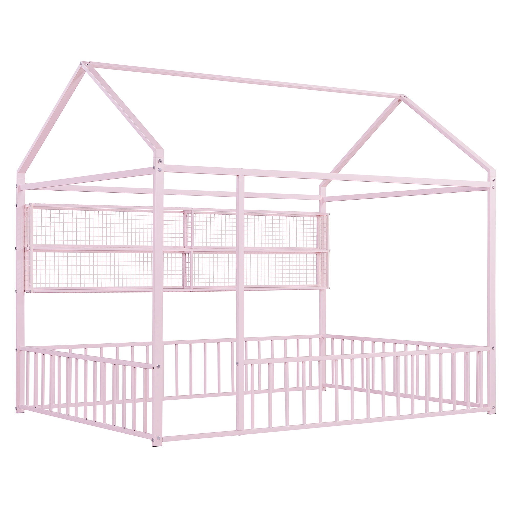 House Frame With Fence And Shelves