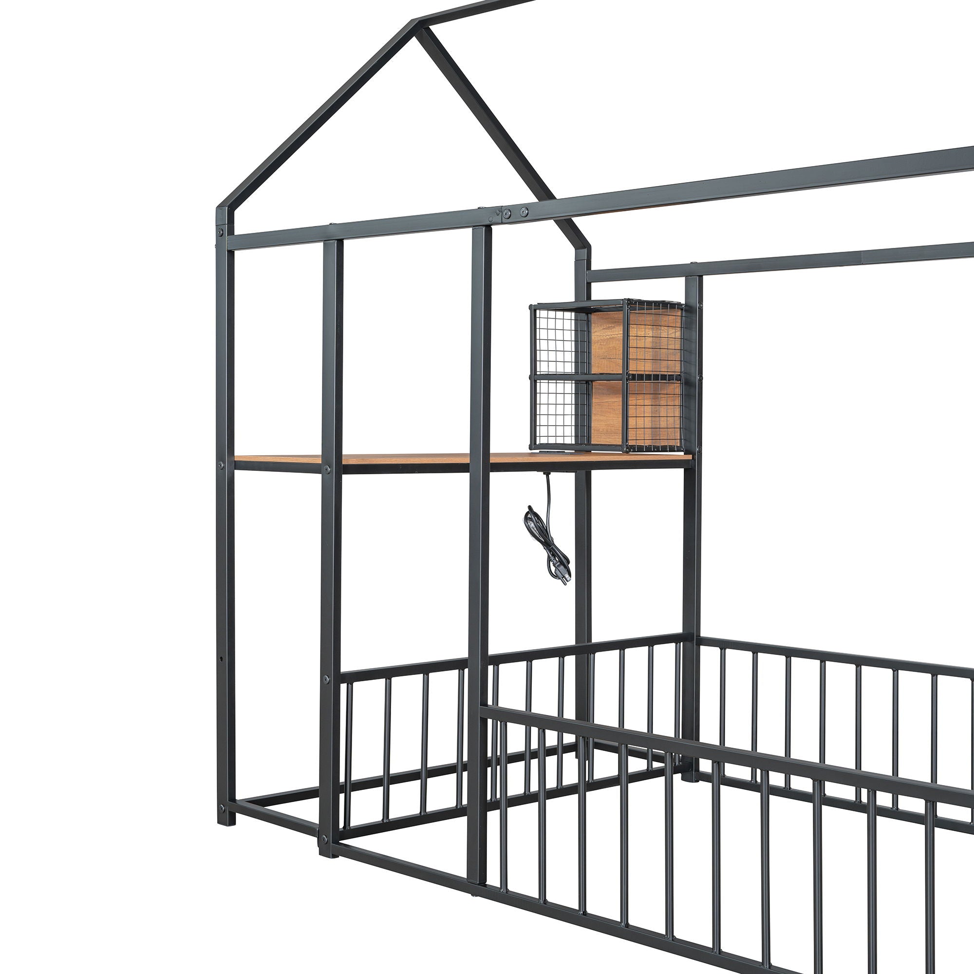 House Frame With Desk, Shelves, Power Outlets And USB Ports