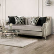 Furniture of America Elicia - Sofa - Silver / Black | Meri Furniture