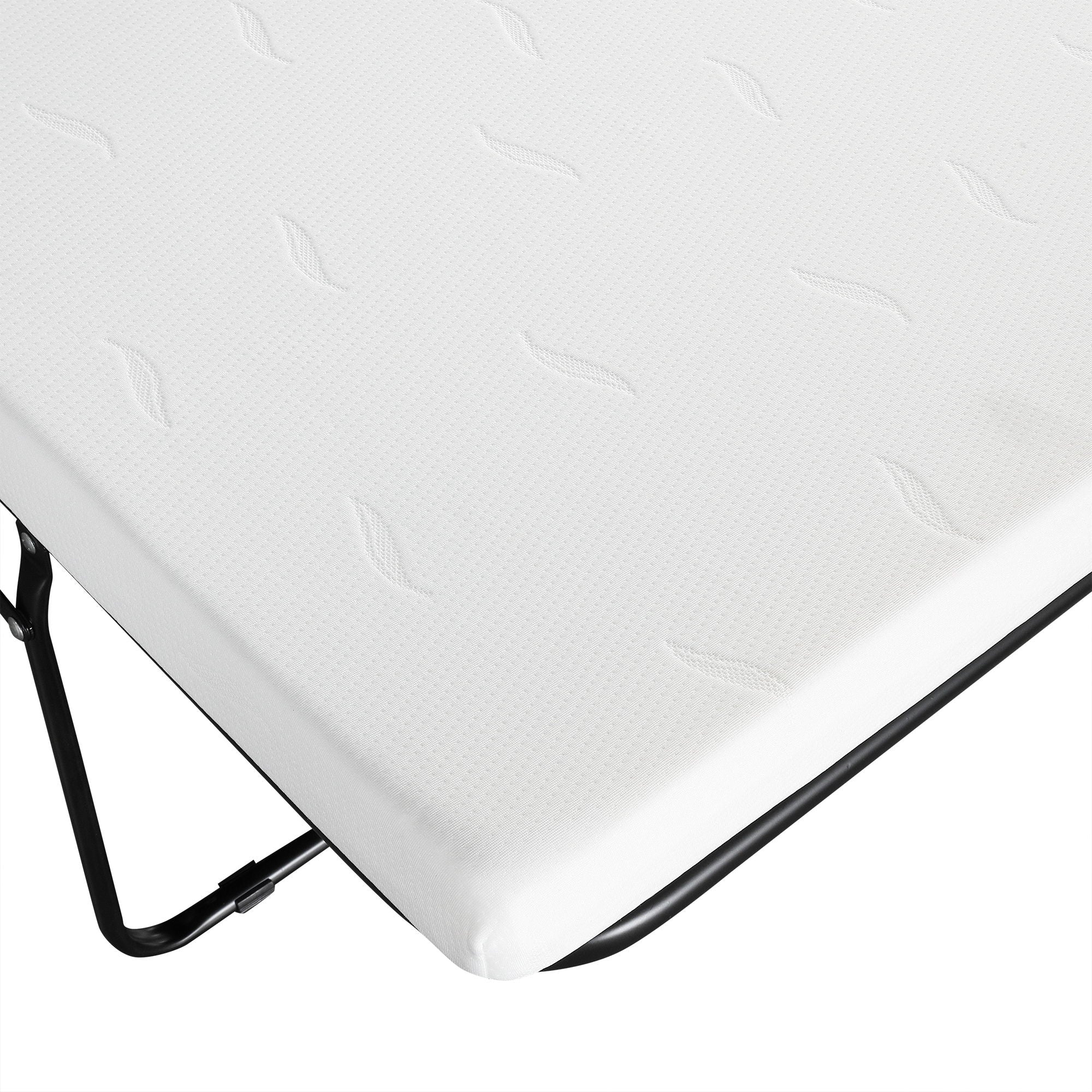 Twin Size Folding Ottoman Sleeper Bed With Mattress Convertible Guest Bed