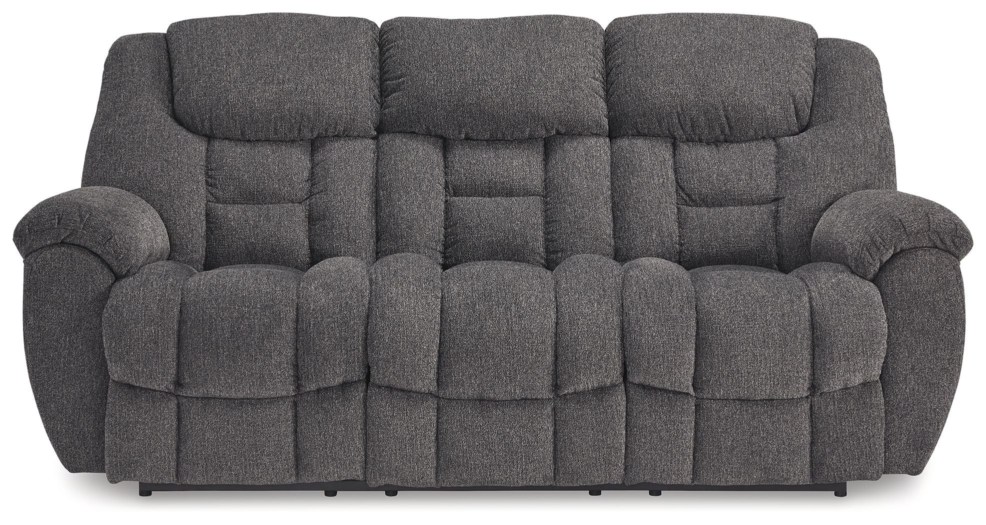Signature Design by Ashley® Foreside - Charcoal - Reclining Sofa | Meri Furniture
