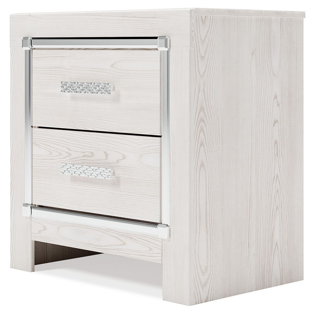 Ashley Furniture Altyra - White - Two Drawer Night Stand | Meri Furniture