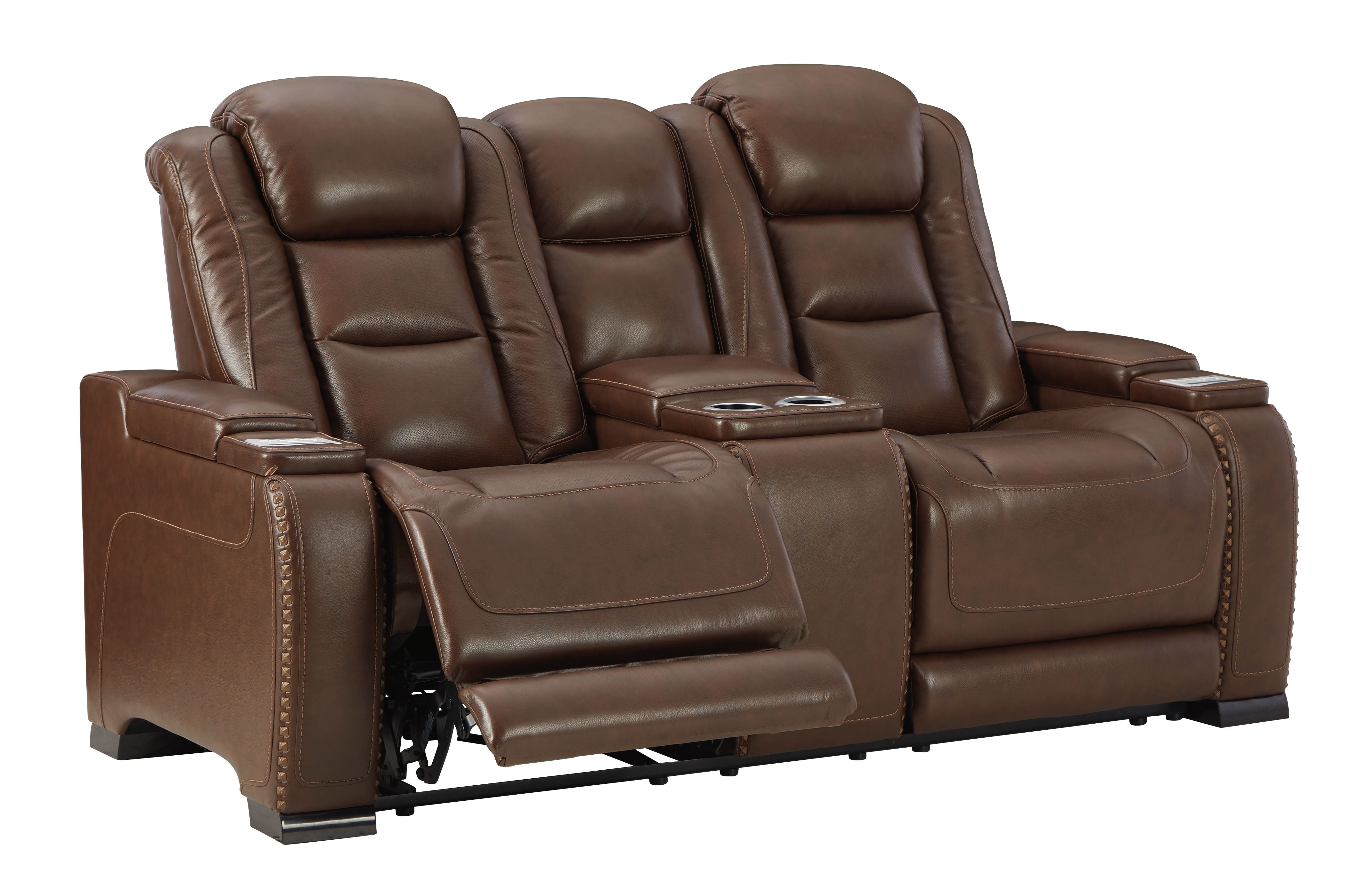 Ashley Furniture The Man-Den - Power Reclining Loveseat | Meri Furniture