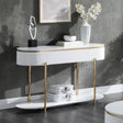 ACME Daveigh - Sofa Table - White High & Gold | Meri Furniture