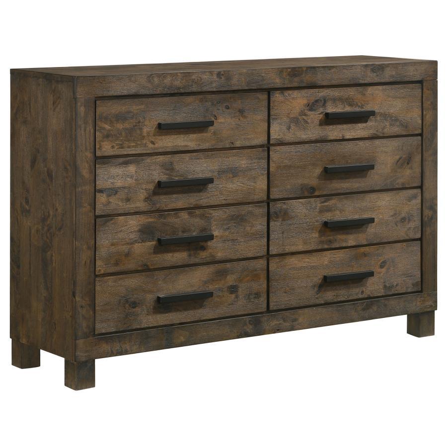 Coaster Fine Furniture Woodmont - 8-Drawer Dresser - Rustic Golden Brown | Meri Furniture