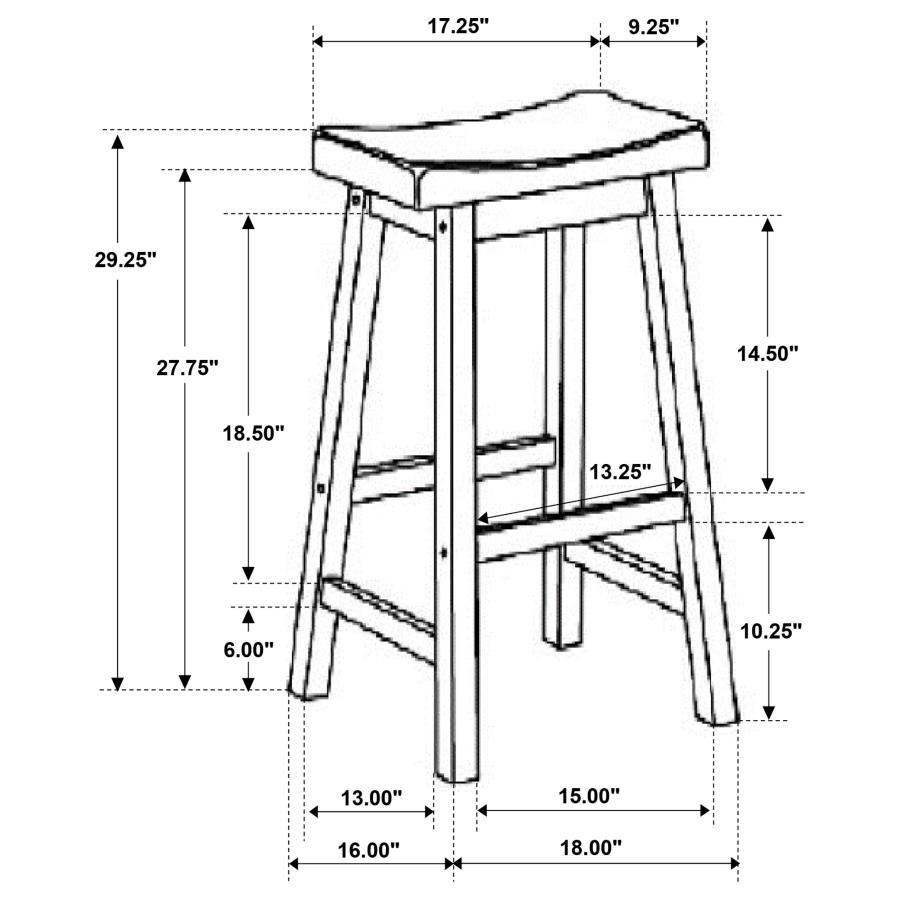 Coaster Fine Furniture Durant - Wood Backless Bar Stool (Set of 2) | Meri Furniture