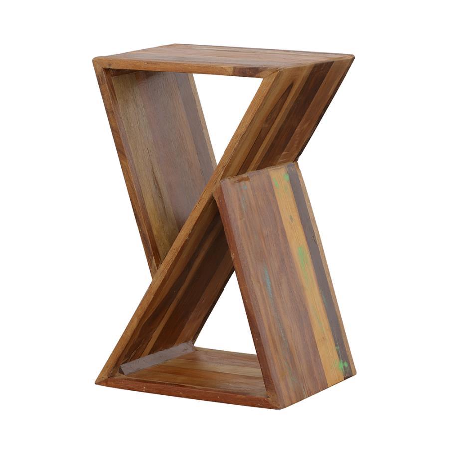 Coaster Fine Furniture Lily - Solid Reclaimed Wood Accent Side Table - Natural | Meri Furniture