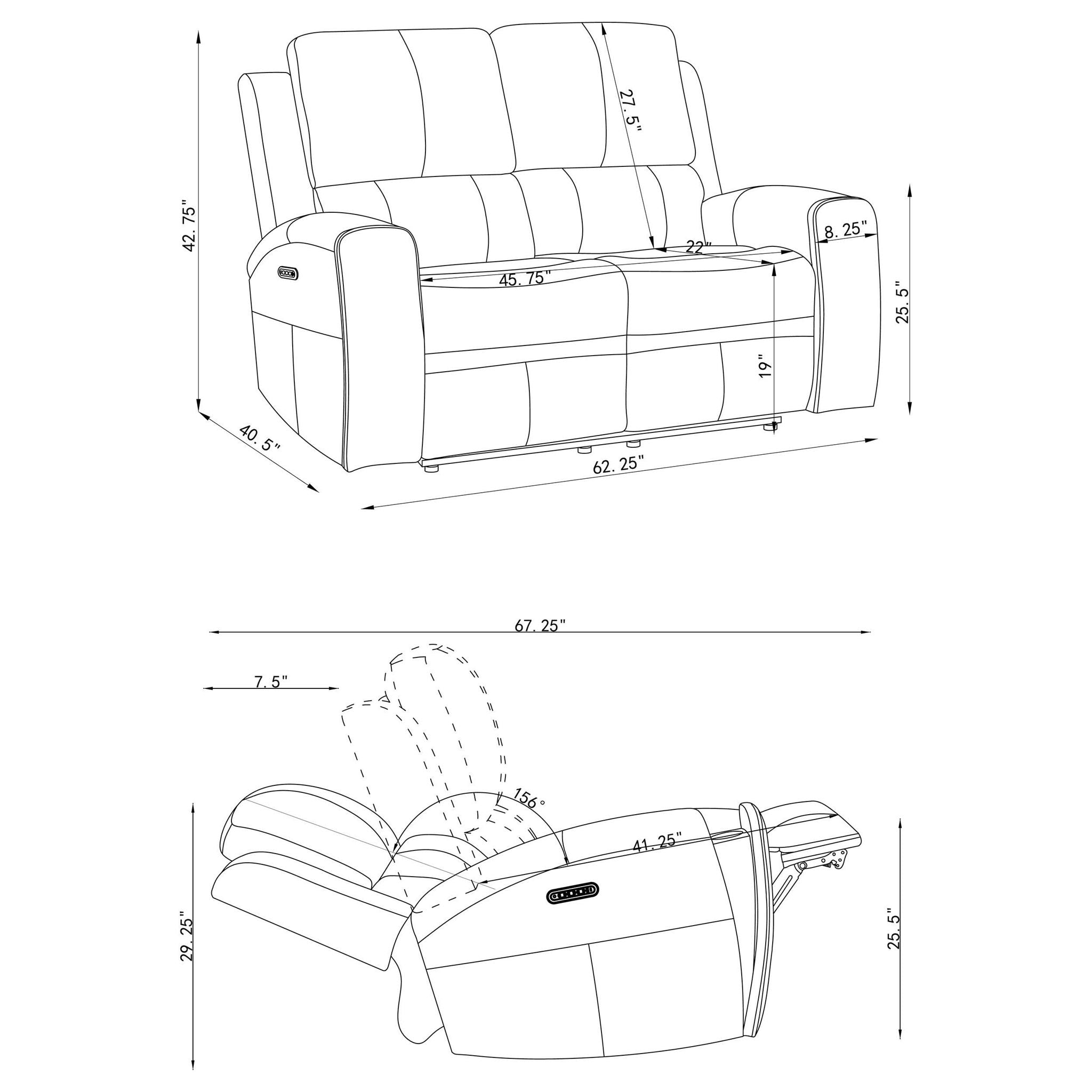 Brickston 3-piece Triple Power Reclining Sofa Set Grey
