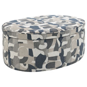 Coaster Fine Furniture Tomkins - Oval Upholstered Storage Ottoman - Indigo Blue | Meri Furniture