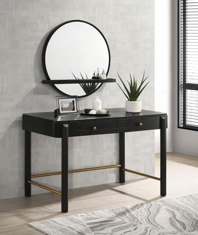 Coaster Fine Furniture Arini - 2 Piece Makeup Vanity Table And Mirror Set | Meri Furniture