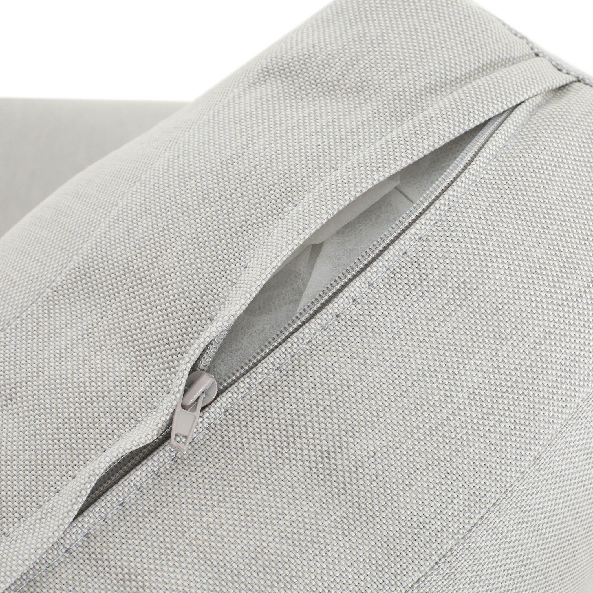 Oriana - Aluminum Outdoor Patio Armchair With Thick Cushions - Light Gray