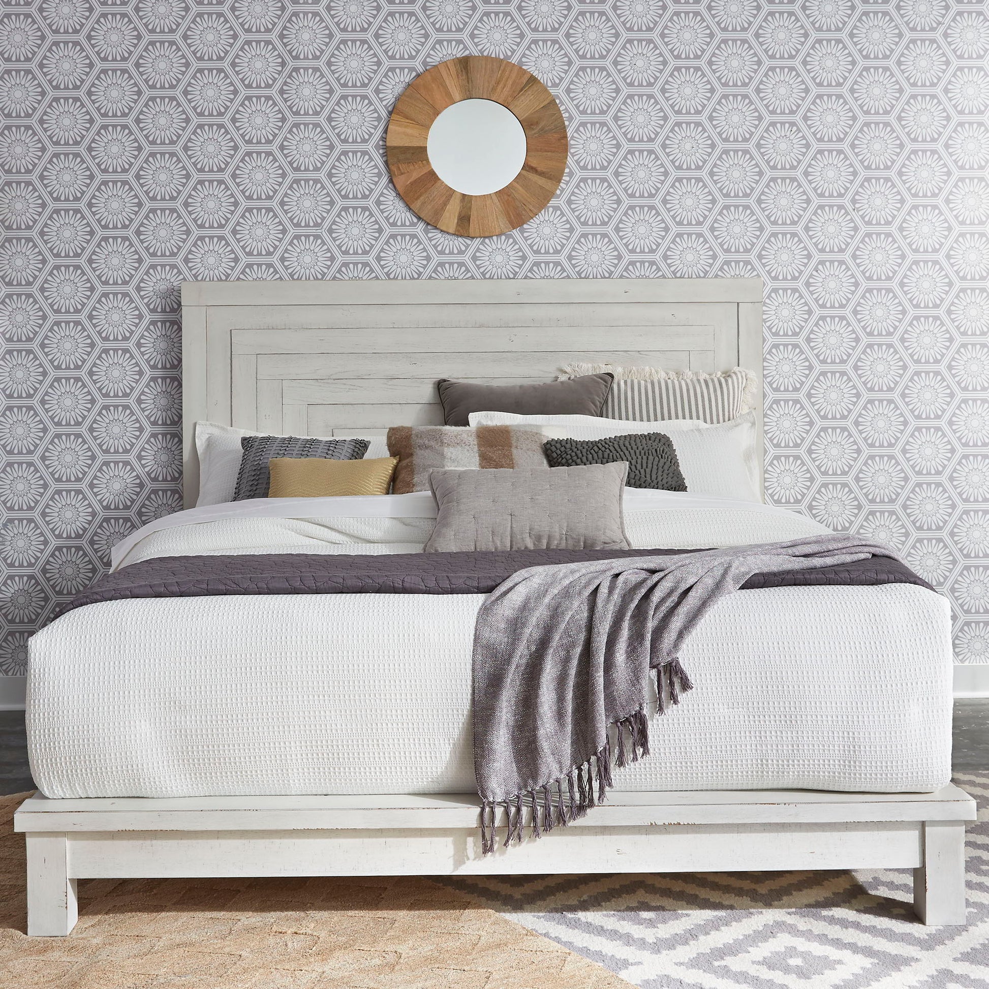 Liberty Furniture Modern Farmhouse - Platform Bed, Dresser & Mirror | Meri Furniture