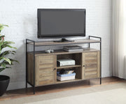 ACME Baina - TV Stand - Rustic Oak & Black Finish | Meri Furniture