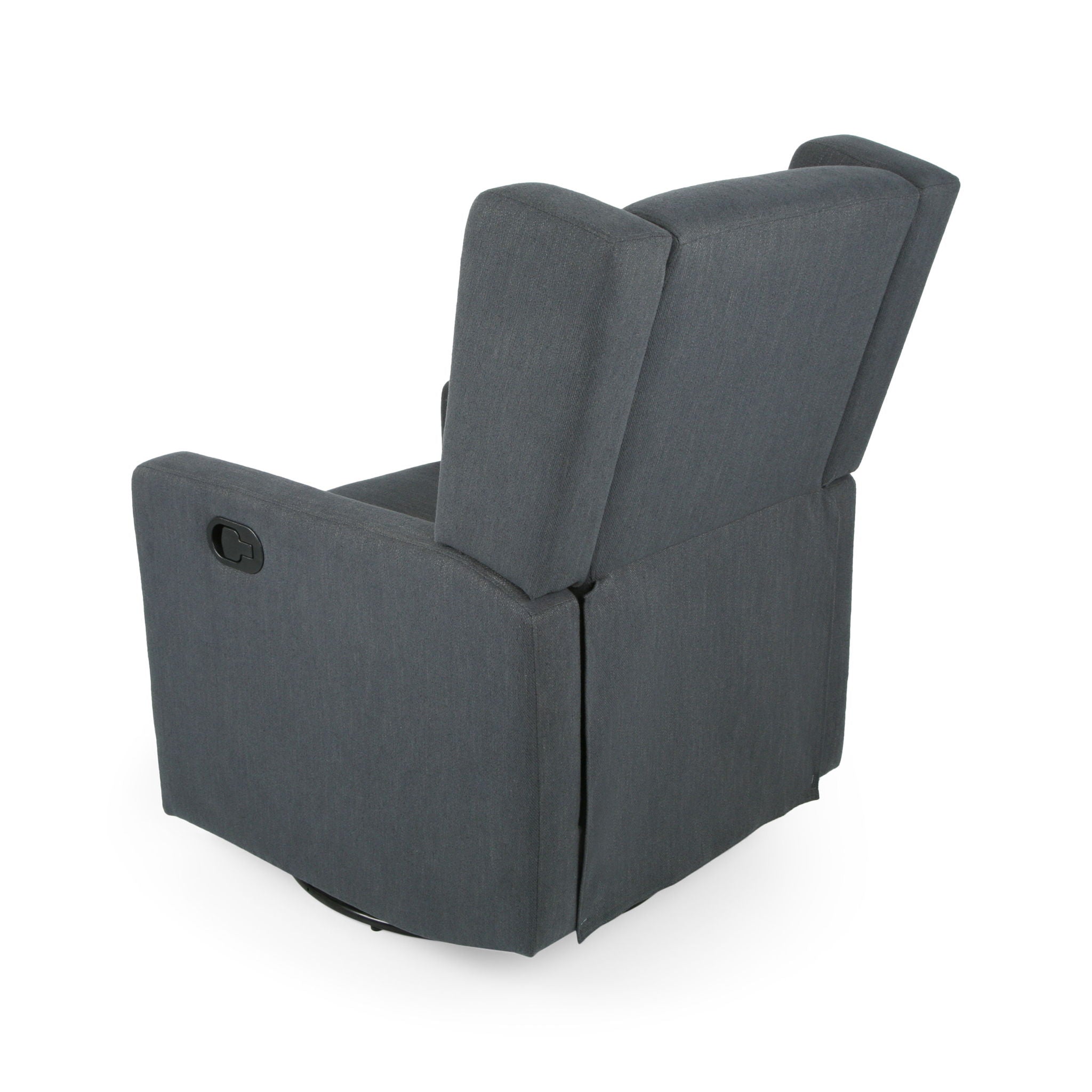Landau Contemporary Fabric Upholstered Swivel Recliner