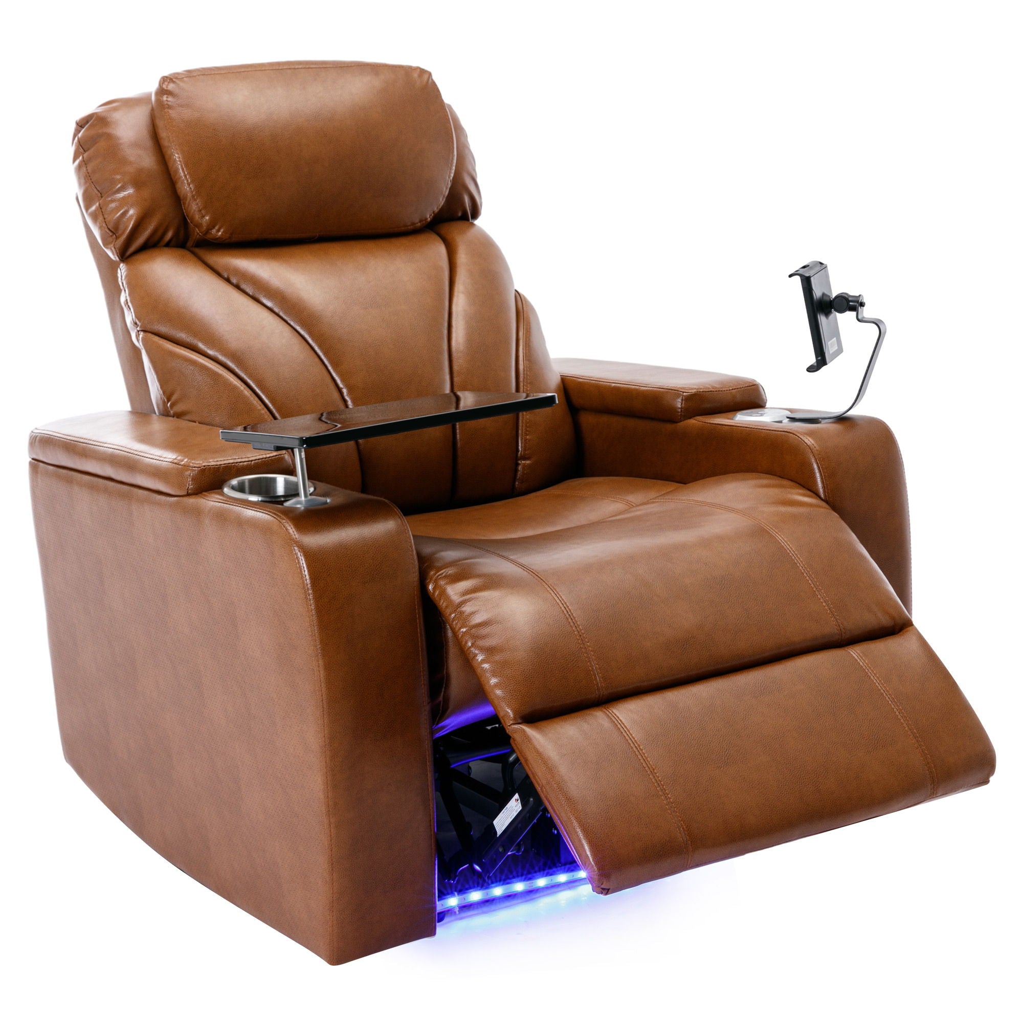 Power Motion Recliner Electric Power Recliner With USB Charging Port, Hidden Arm Storage, Convenient Cup Holder And Bluetooth Speaker