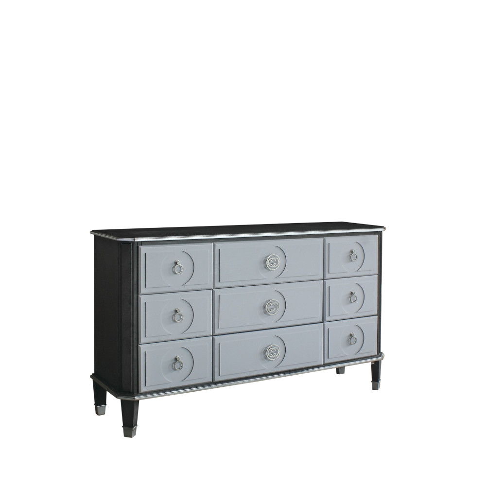 House - Beatrice Dresser - Charcoal & Light Gray Finish