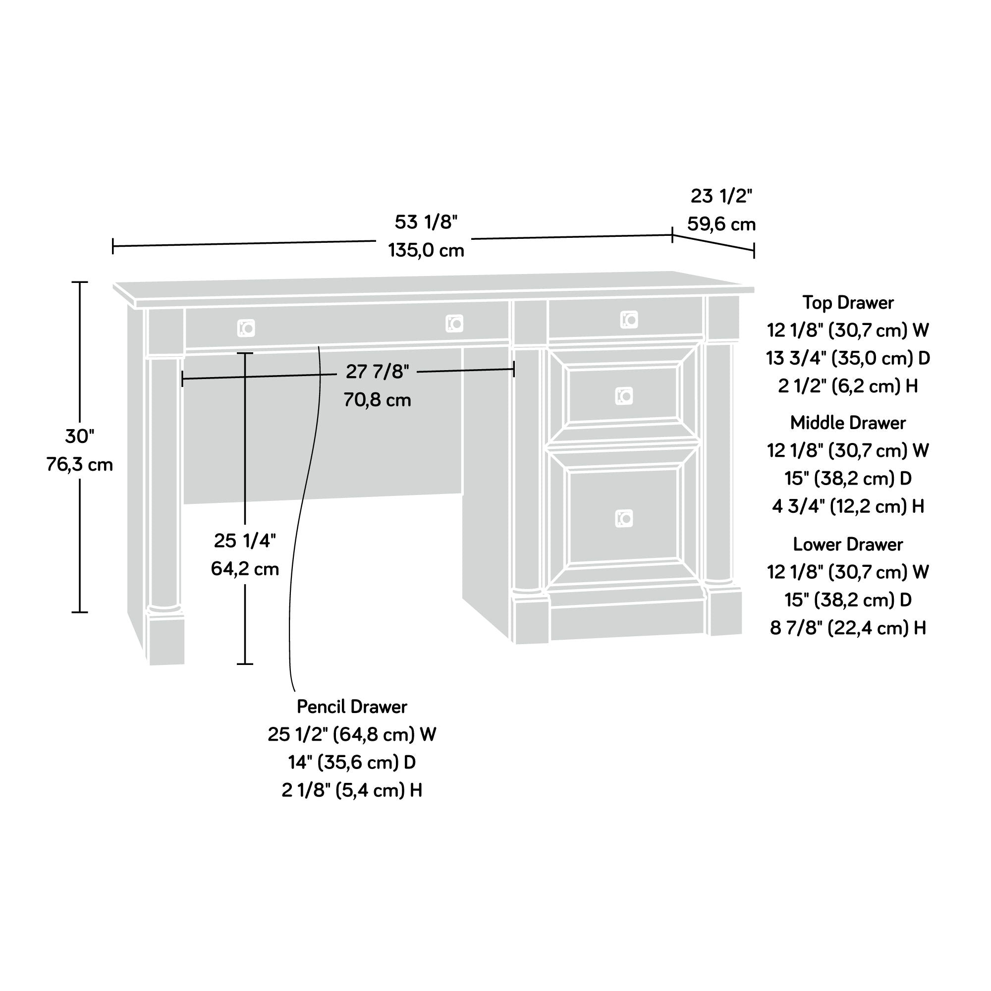 Computer Desk in Split Oak
