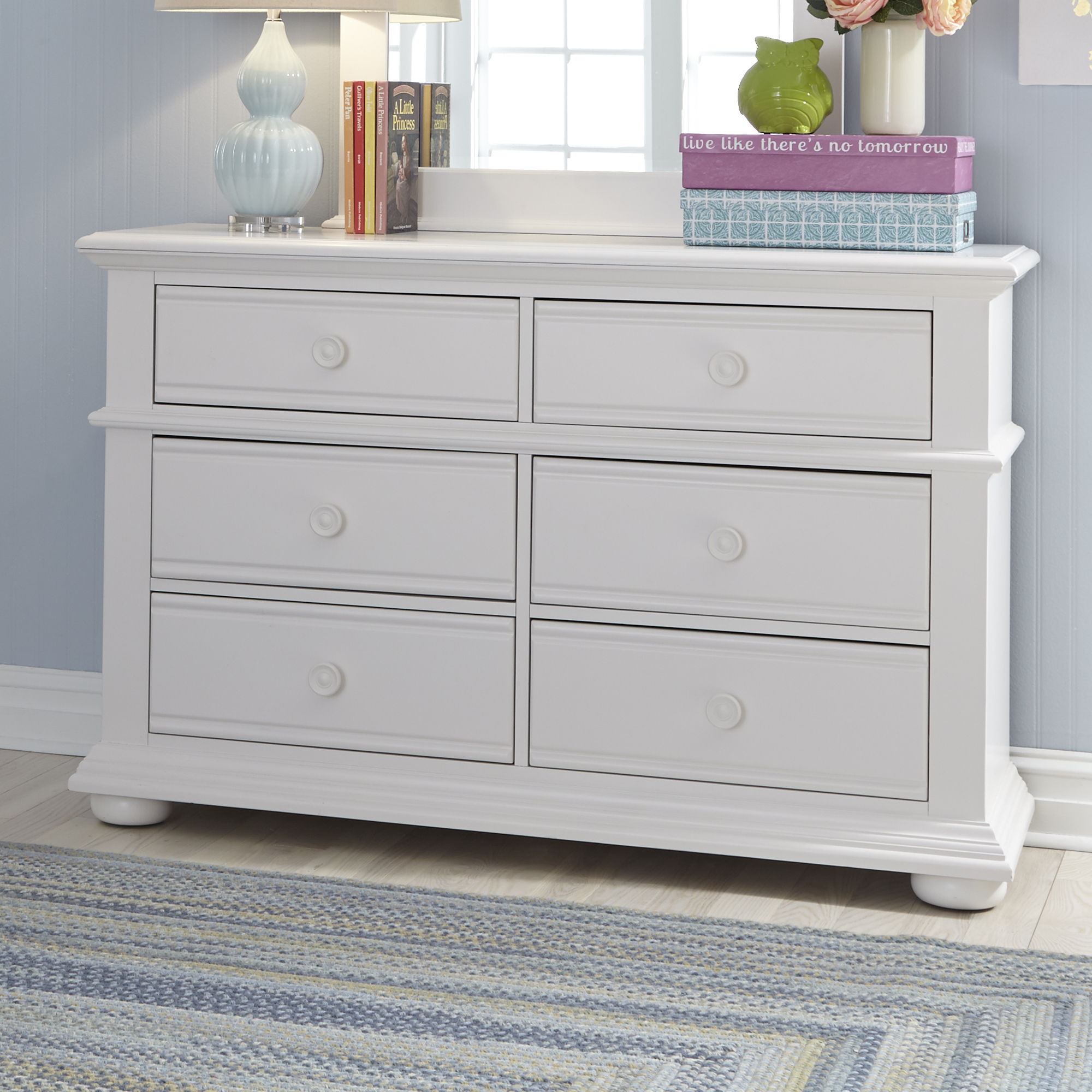 Liberty Furniture Summer House - 6 Drawer Dresser - White | Meri Furniture