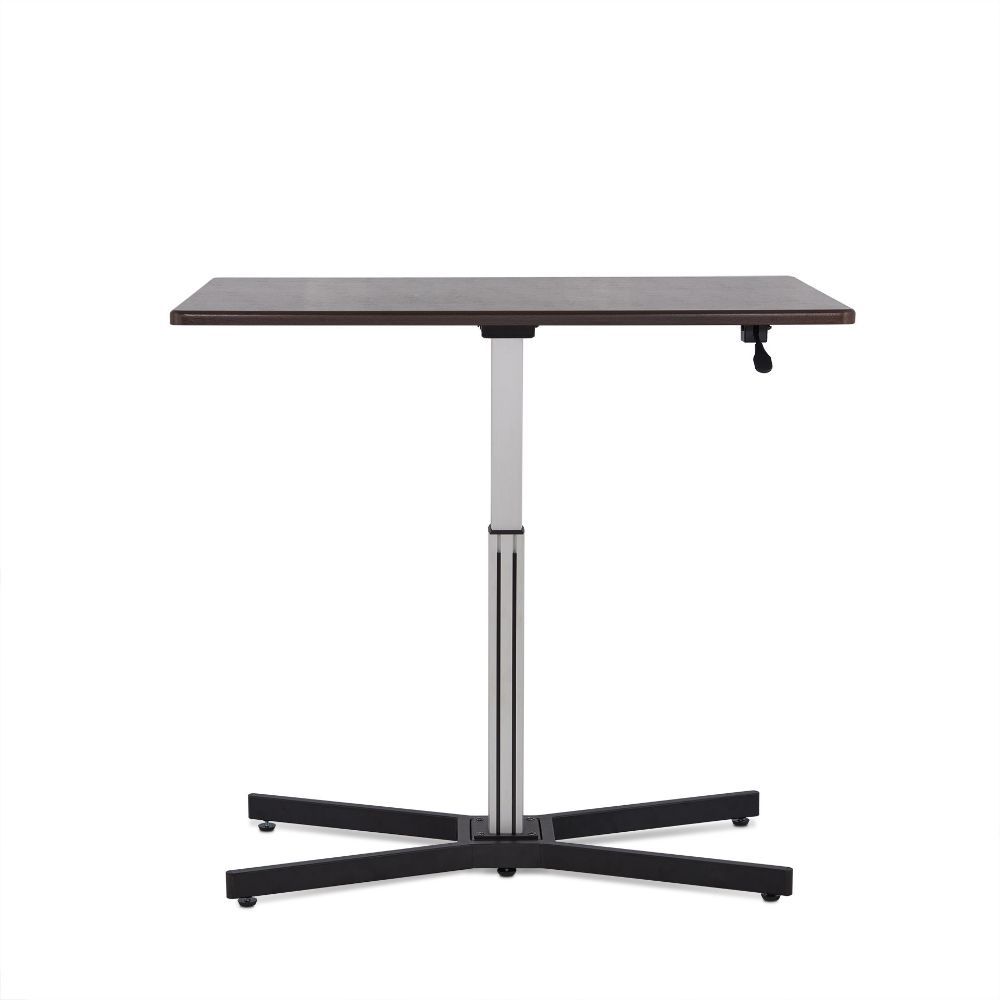 ACME Take a break and get out of the chair once in a while with the adjustable Inscho lift desk. The sturdy base and the large table top allow for plenty of room for working in both sitting or standing positions. | Meri Furniture
