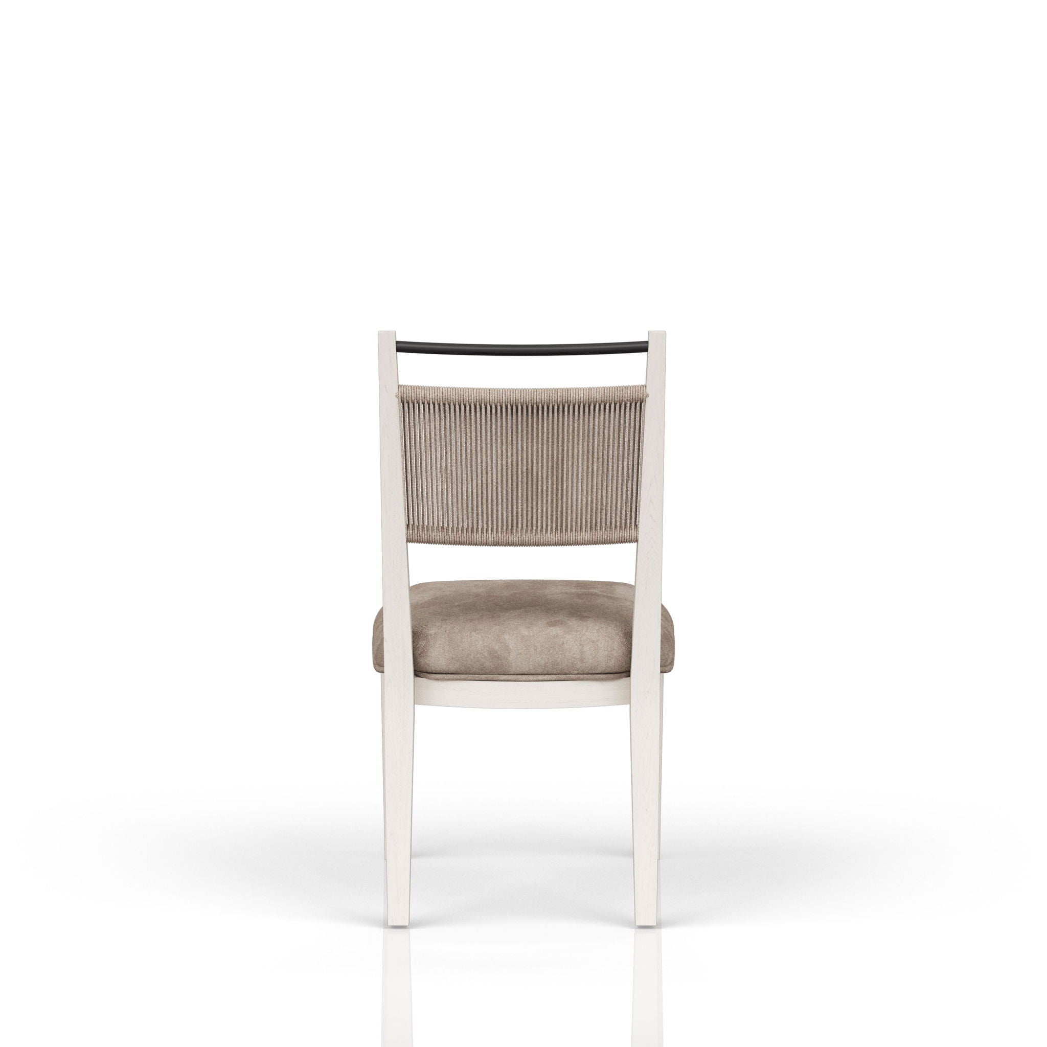 Rope Back Chair - Beige / Carmel