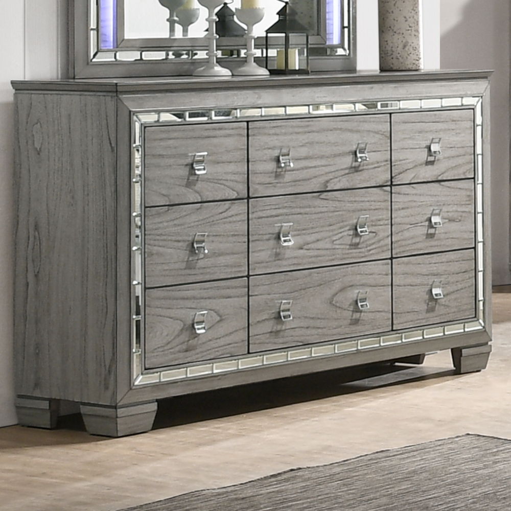 ACME Antares - Dresser - Light Gray Oak | Meri Furniture