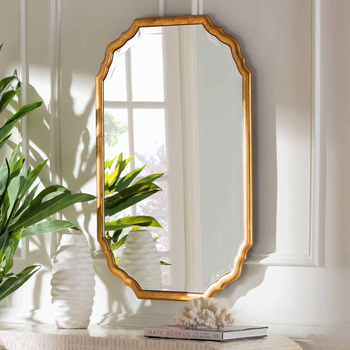 Pacino Antique Goldleaf Accent Wall Mirror